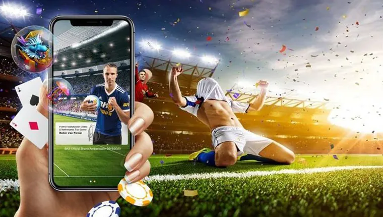 Excited sports fan watching live game and betting on superph app